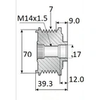 Frigångsrems.17x75x40, 7sp