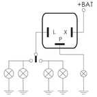 Blinkersrelä 3 stift, 12V